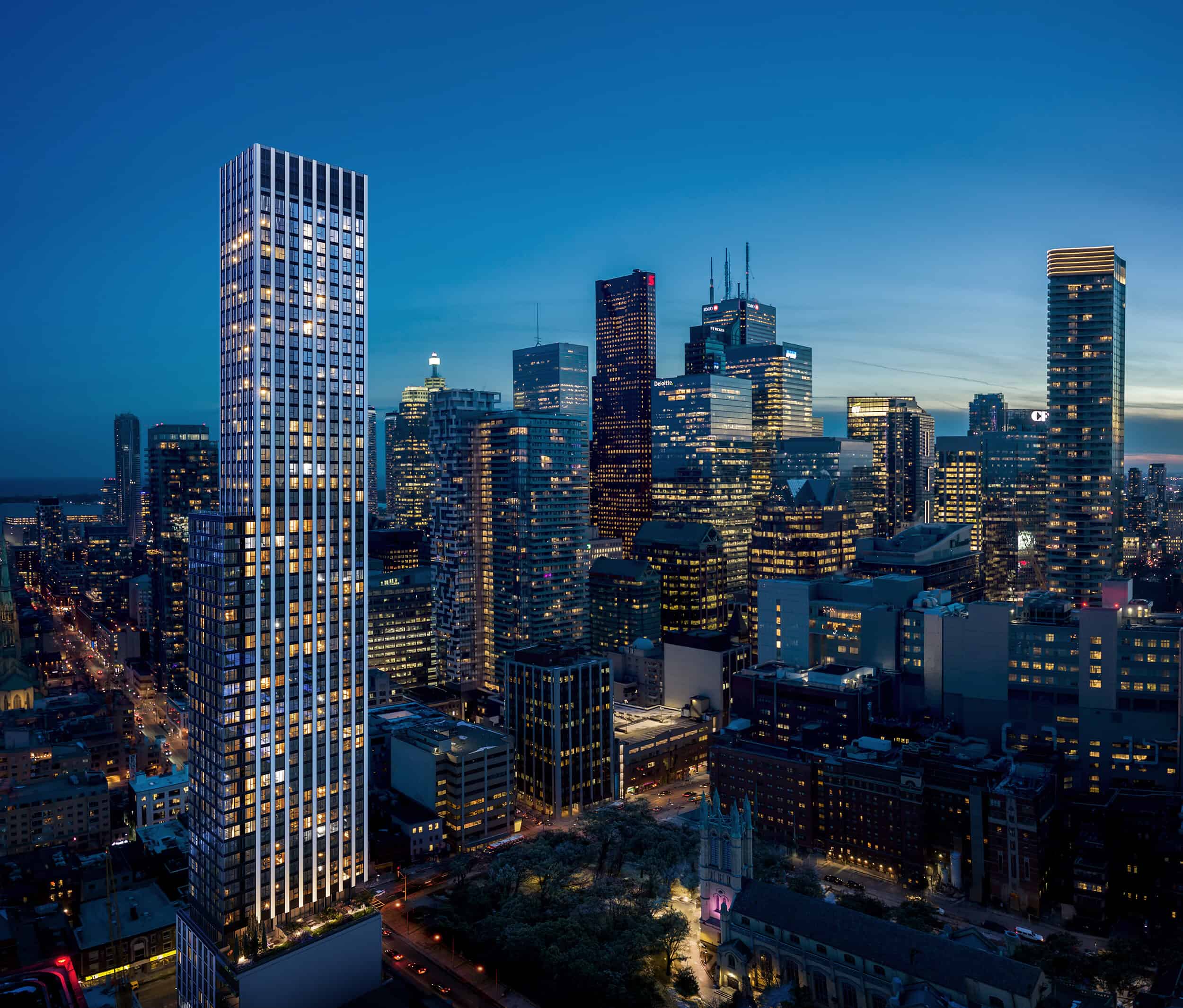 Queen church condos by Bazis and Tridel in Toronto