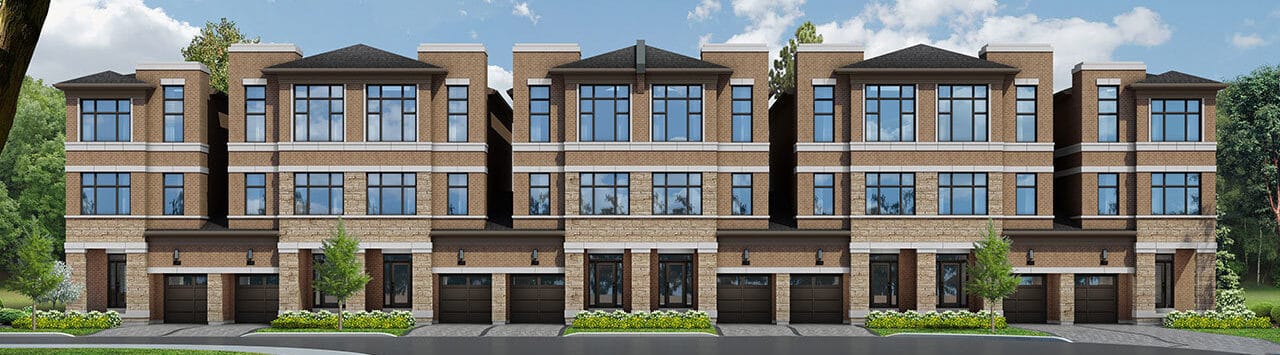 The towns of Rutherford Heights by Caliber Homes in Vaughan