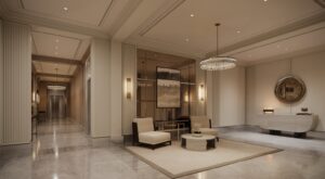 1 Marlborough Toronto elevator lobby rendering