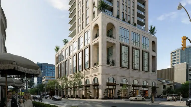8 Rosehill by North Drive – streetscape and podium rendering